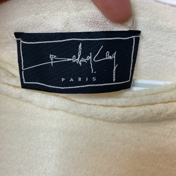 Barbara Lang Paris | Cream Long Sleeve knit Top - 100% Wool - oversized fit - m - Picture 2 of 7